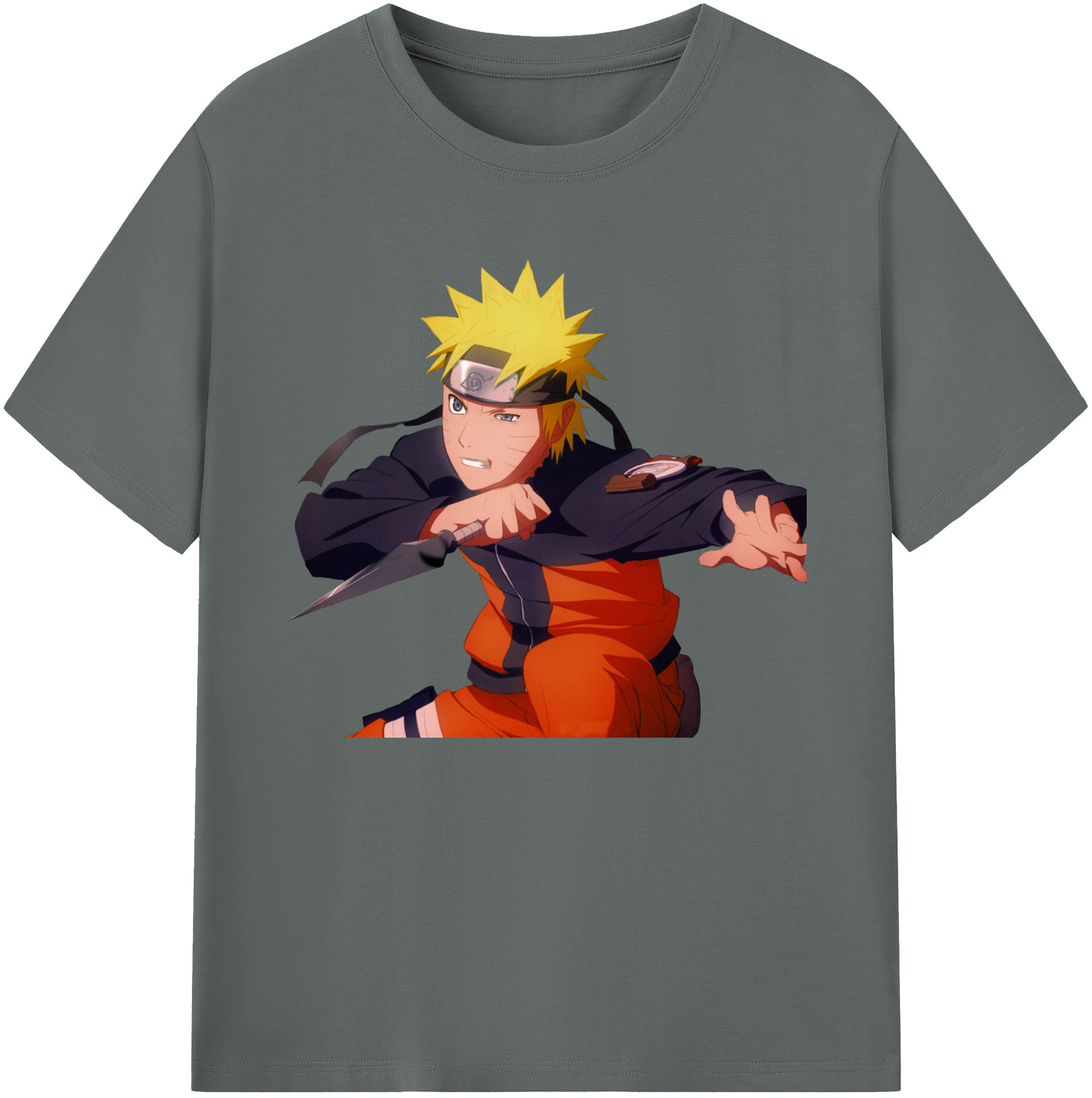 （画像用） NARUTO -ナルト- うずまき ナルト Uzumaki Naruto 綿100％ メンズ半袖Tシャツ｜肌触りやわらか＆通気性